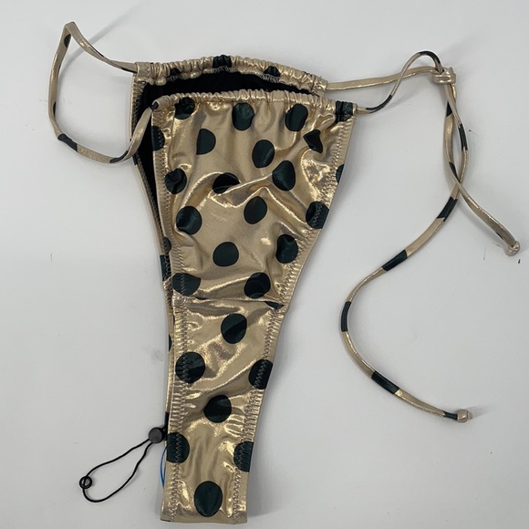 NEW Bec + Bridge AUSTRALIAN MADE GOLD BLACK POLKA PARTY BOTTOM Bikini - Picture 8 of 11